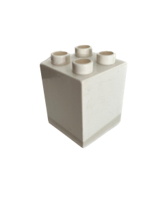 Lego Duplo kostka bílá 2x2x2